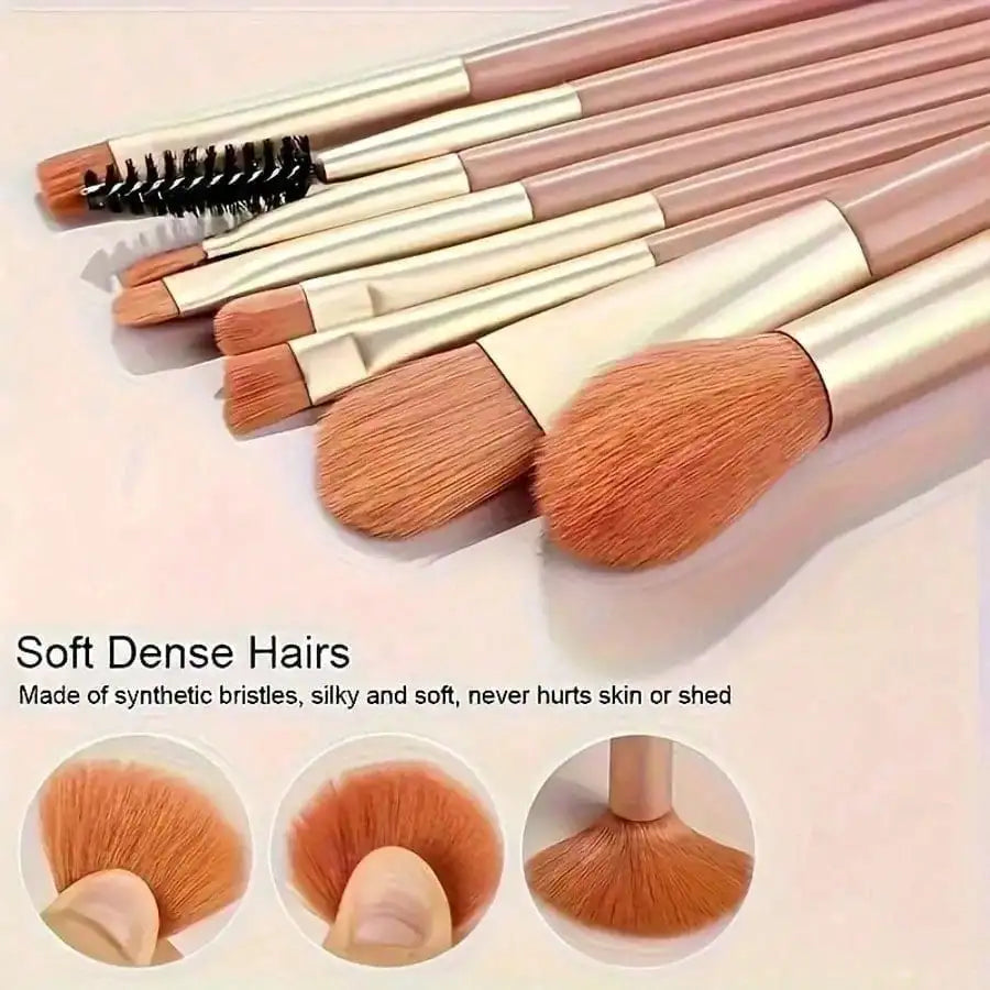 Portable Multipurpose Makeup Brush Set For Blush Eyeshadow And Concealer