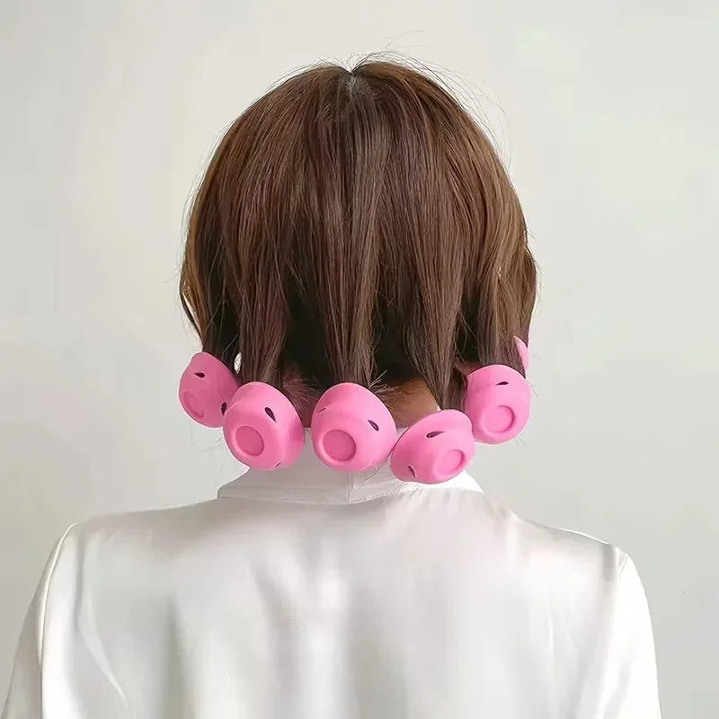 10pcs No Heat Hair Curler Mushroom Roll Set - Manual Perm Styling Tool for All Hair Types, Heatless Curling Rods for Women