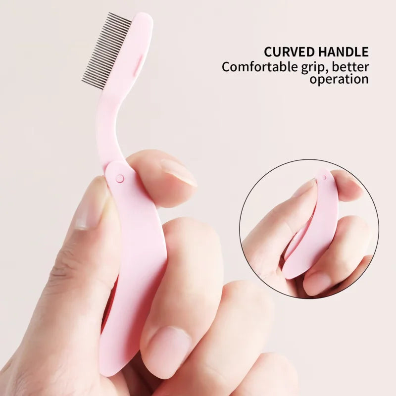 Folding Eyelash Separator Comb For Lash Extensions And Brows