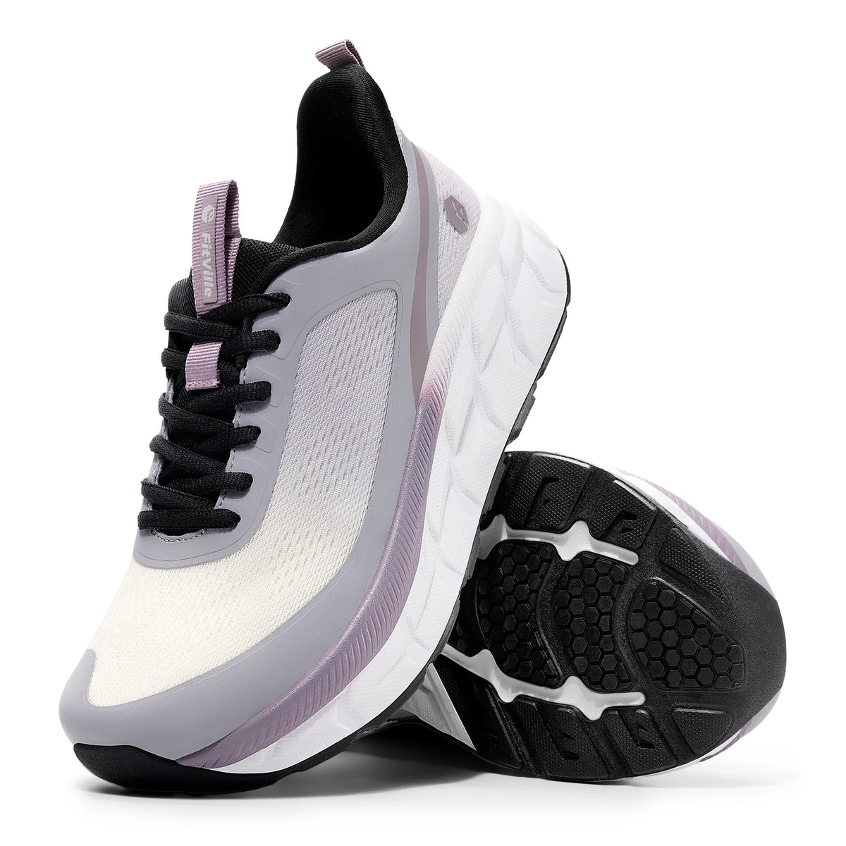 FitVille Women's Sports Shoes, Wide Casual Breathable Non‑Slip Sneakers, Comfortable Cushioned Running Jogging Shoes with Arch Support