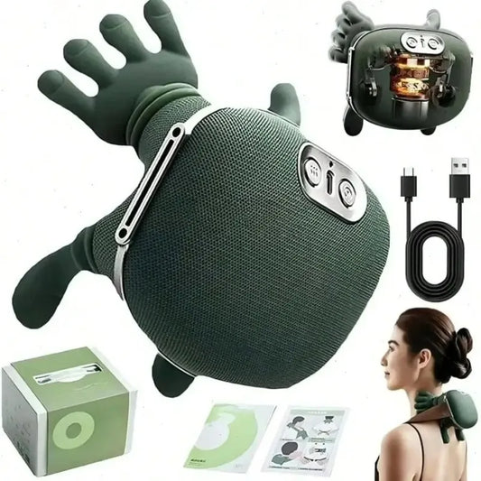 4D Shiatsu Neck And Shoulder Wireless Massager With Heat