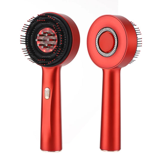 Electric Vibration Massage Comb Red Light Hair Growth Massage Scalp Brush Anti Hair Loss Liquid Oil Applicator Hair Care