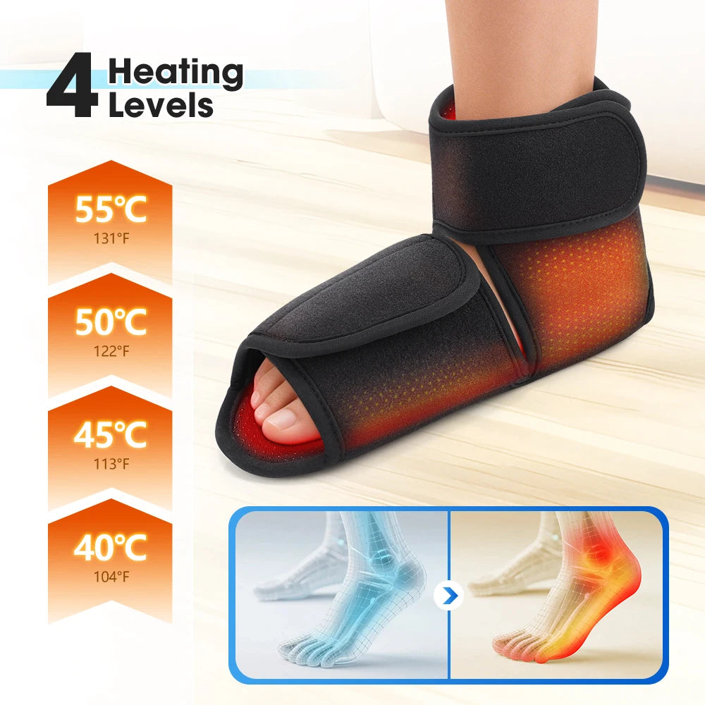 Moajaza Wireless Foot And Ankle Massager With Heat Compression