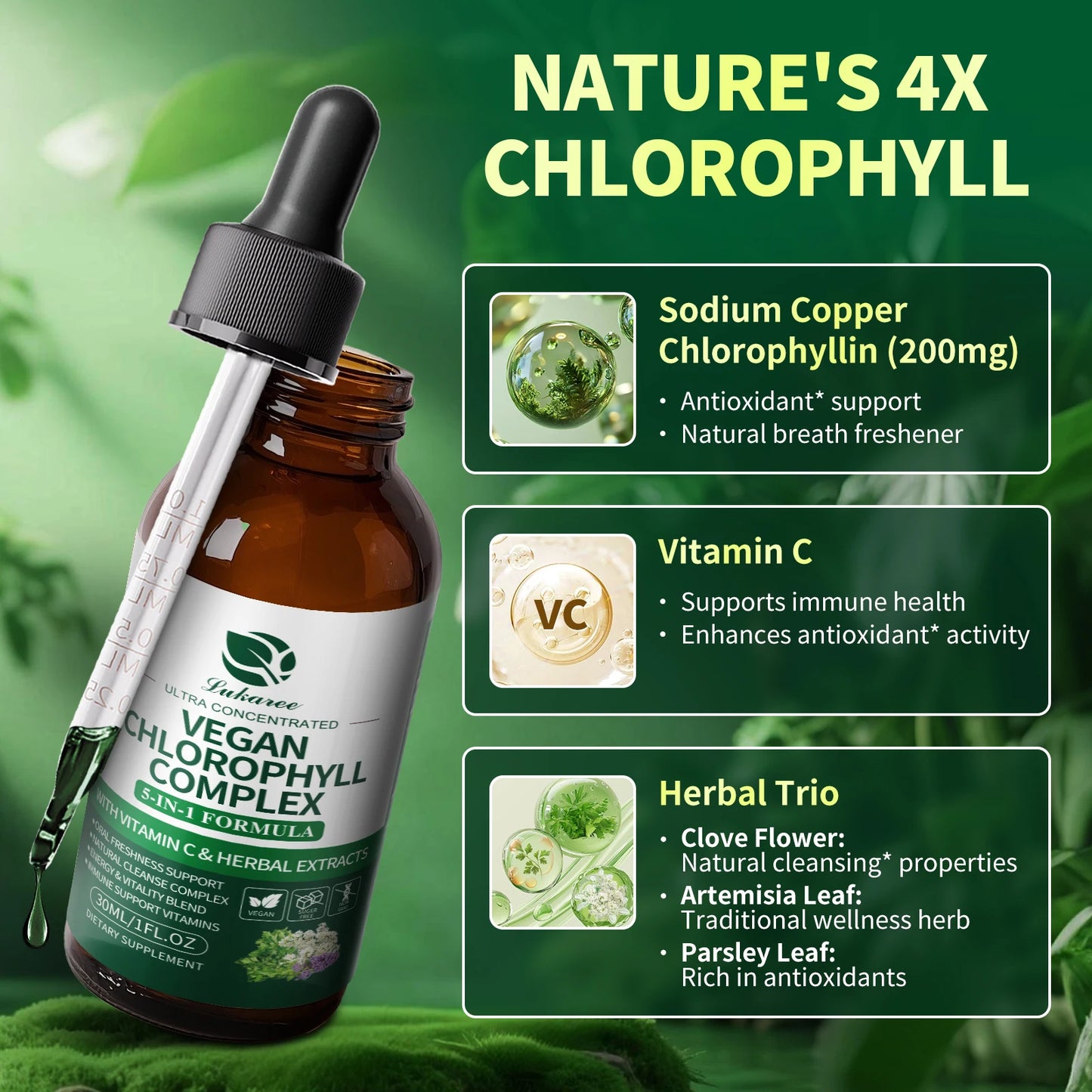 Beworths Lukaree Chlorophyll Liquid Drops For Immune Support