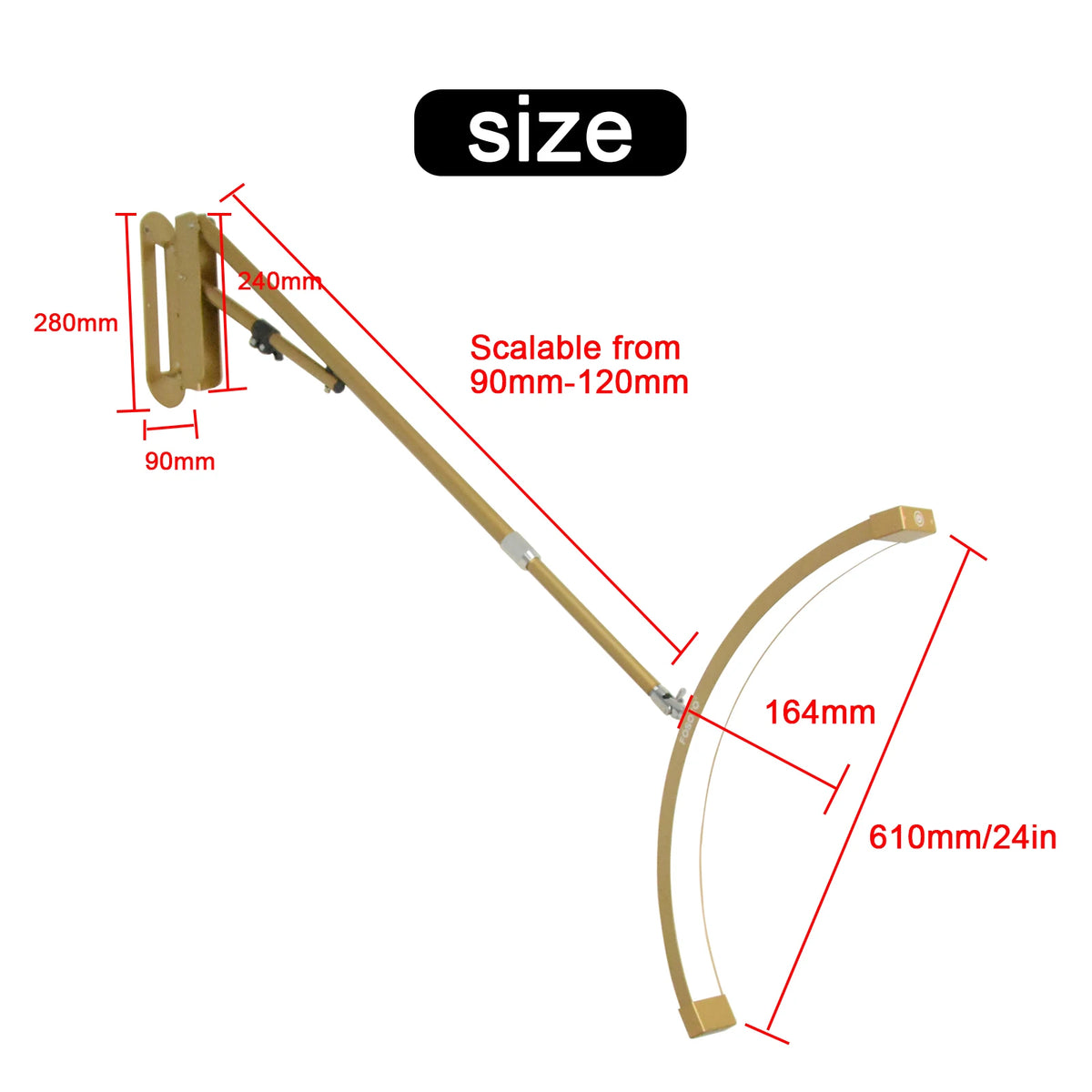 Fosoto Multi-Directional U-Shaped LED Wall Mounted Half Moon Lamp Beauty Salon Supplement Light Lashes Beauty Barbershop Nail