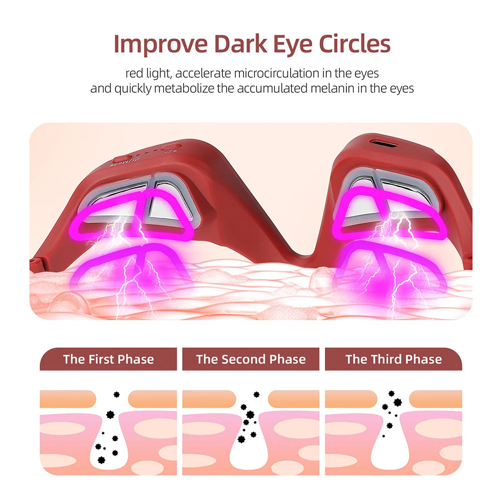 Foreverlily EMS 3D Eye Massager Under Eye Glasses Relieve Fatigue