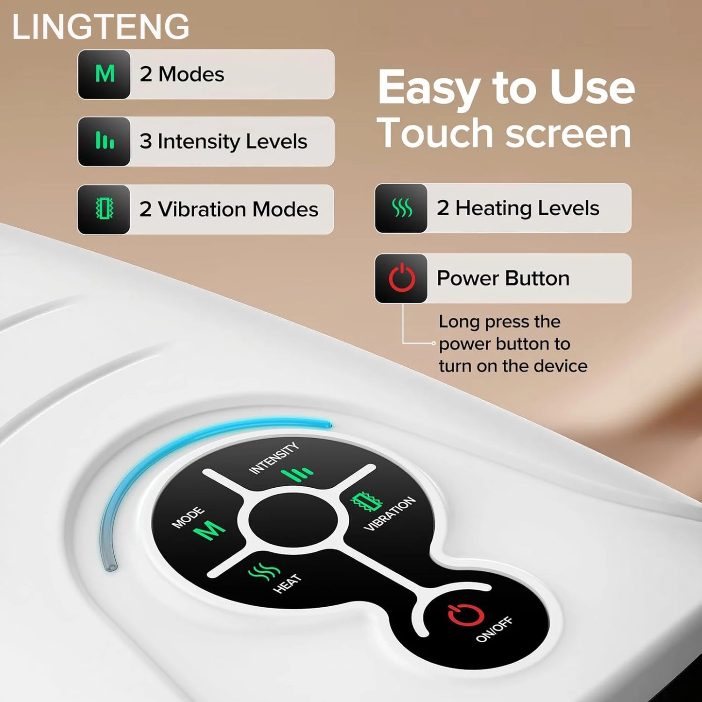 LINGTENG Hand massager, a Mother's Day gift or birthday gift for mom, hand massager with heating and pressure functions, wireless and cord-free hand massager, suitable for arthritis and carpal tunnel syndrome