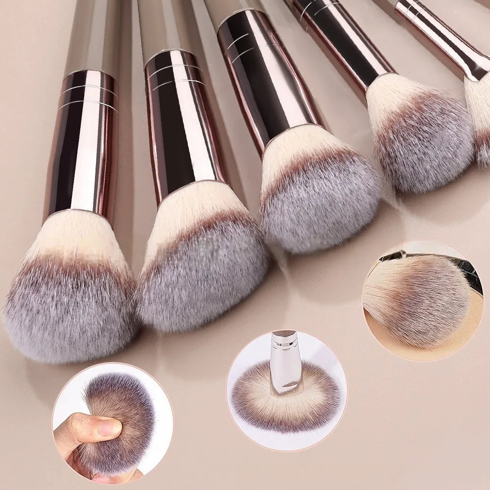 20Pcs Makeup Brushes Set Soft Synthetic Fiber Foundation Eyeshadow Blending Blush Powder Contour Beauty Tool