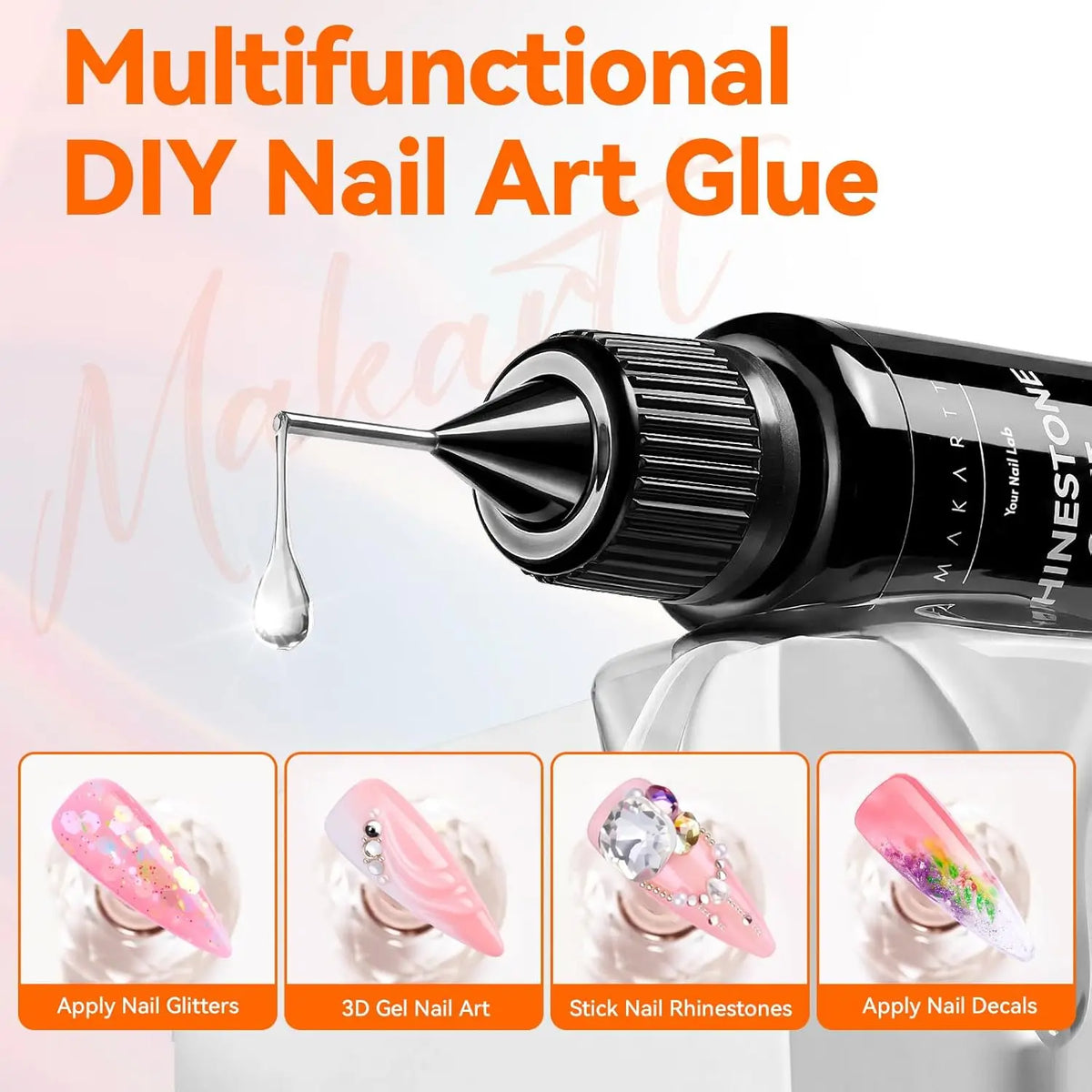Makartt UV Cured Strong Hold Rhinestone Glue for Nail Gems