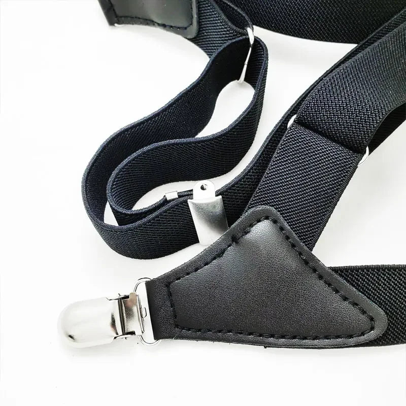 Mens Suspenders Fashion Side Clip Suspenders Durable Adjustable Elastic X Back Style Suspenders