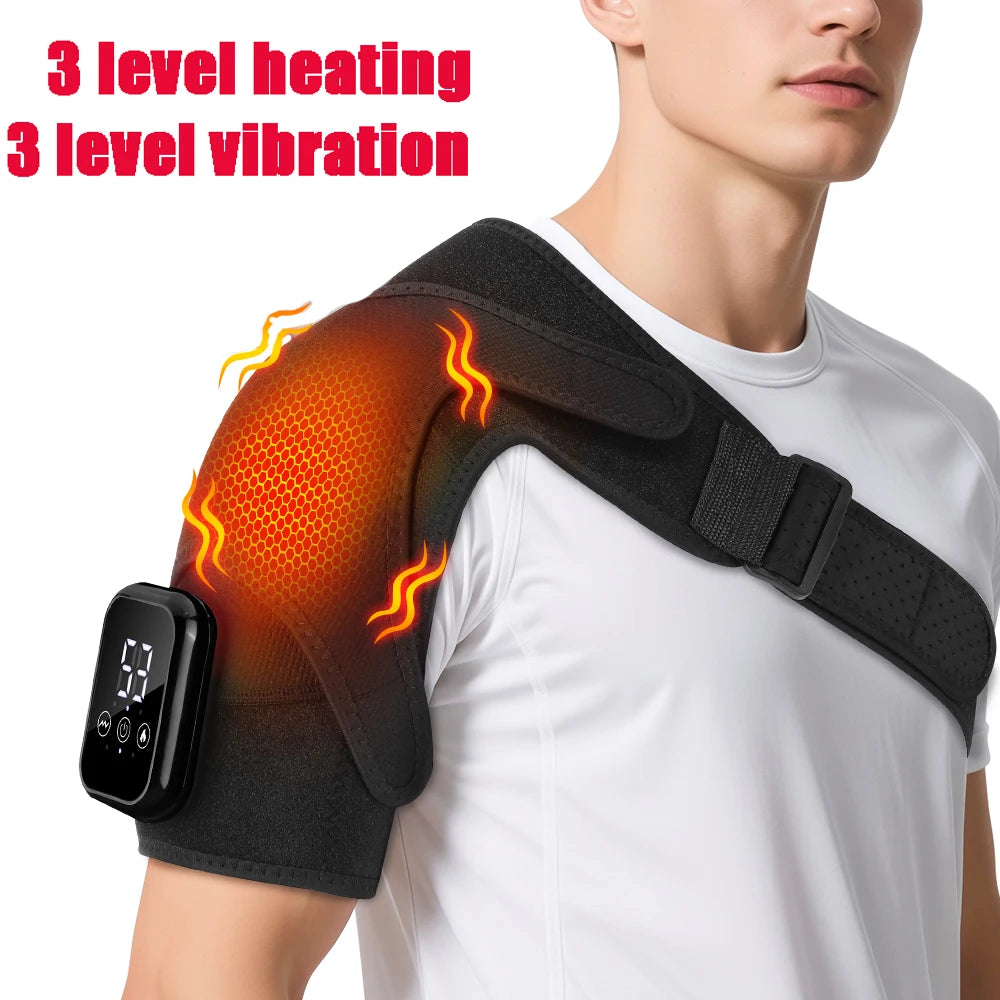 Thermal Shoulder Massager for Knee Shoulder Elbow Heated Brace Wireless Support Brace Belt Knee Pad Blood Circulation Protector
