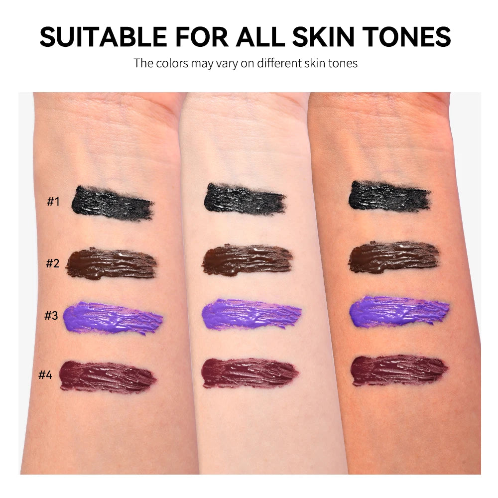 Lakerain 5D Mascara Eyelashes Waterproof Nourishing Smudge-Proof Lengthening Long-Lasting Intense Black Mascara Eye Makeup
