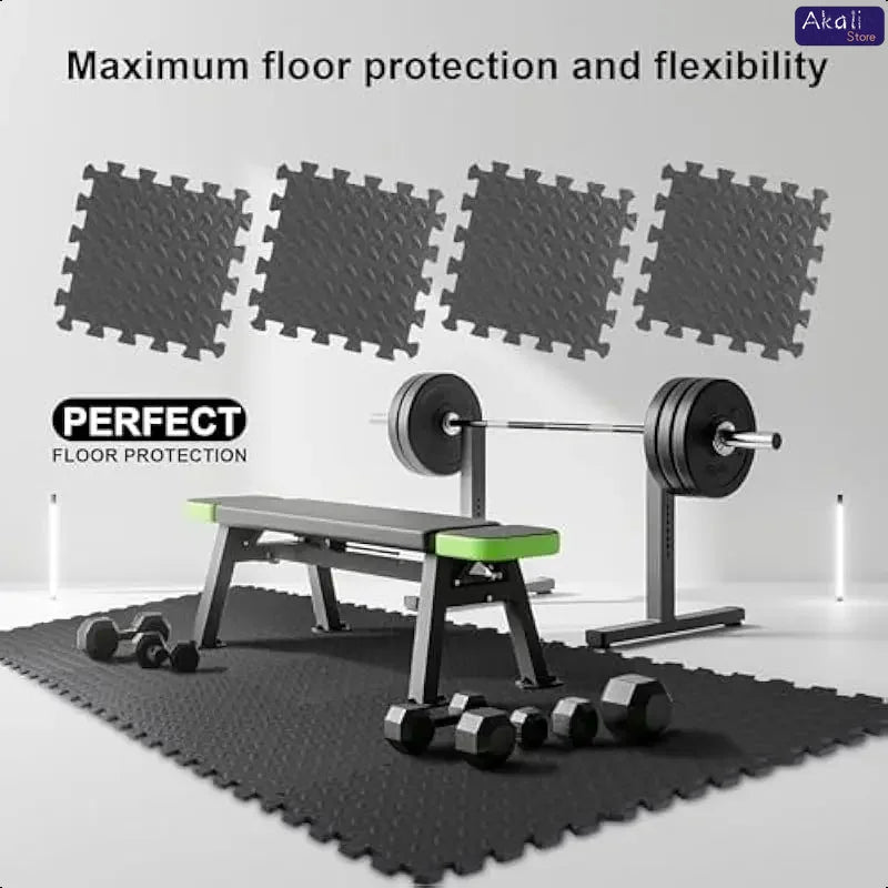 EVA Interlocking Foam Floor Tiles 30x30cm Non-Slip Gym Mat Puzzle Flooring for Home Workout Yoga Equipment Protection 4/16Pcs