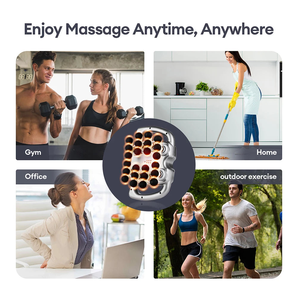 Foreverlily 24 Head Fascia Massage Gun With Adjustable Intensity