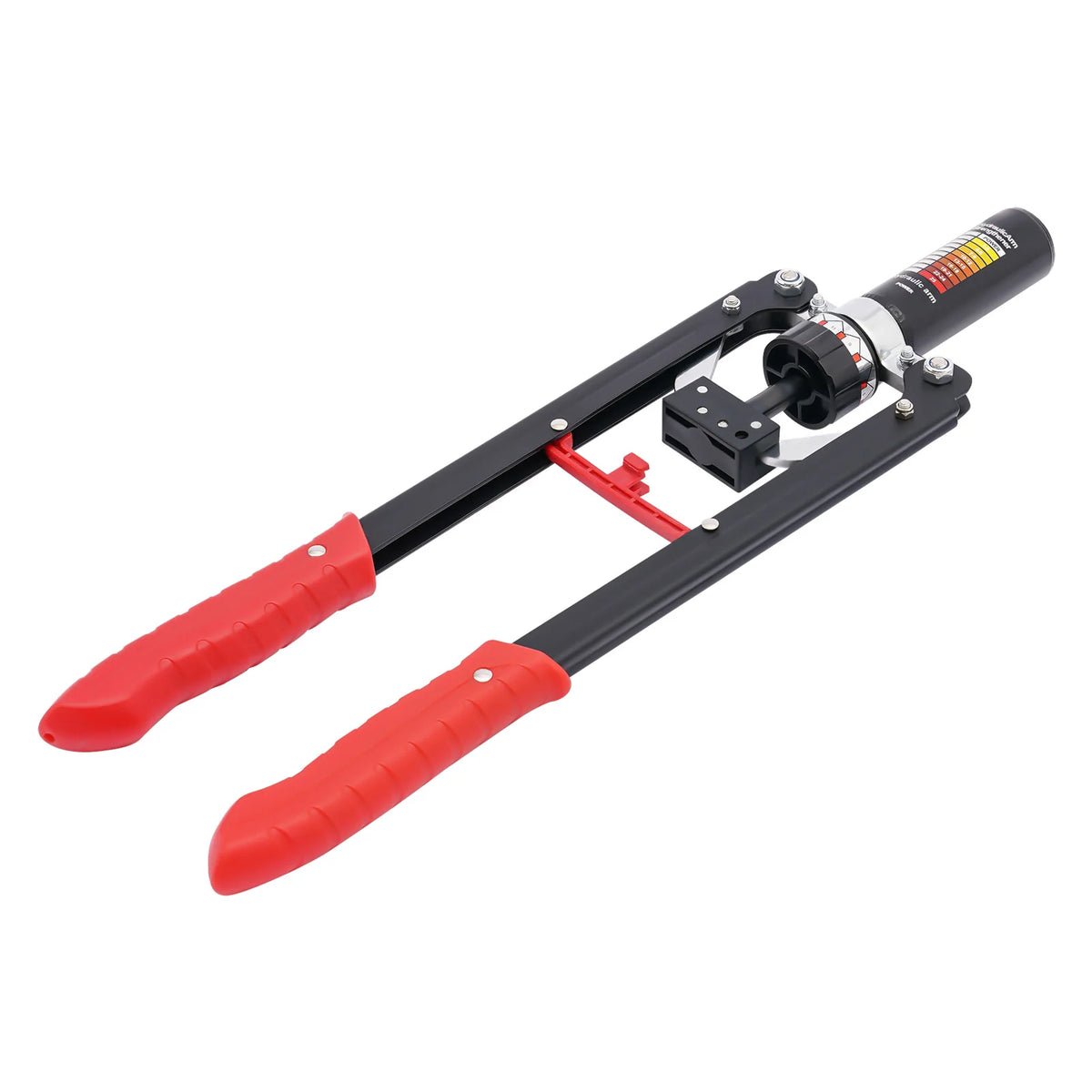 Black /Red Hydraulic Power Twister, Stretching Equipment, Adjustable Chest Expander, Carbon Steel, Arm Strength Trainer, 440lbs Resistance, Upper Body Workout Machine, Safe Elastic Design, Multi-Rivet Reinforced, Home Gym Fit