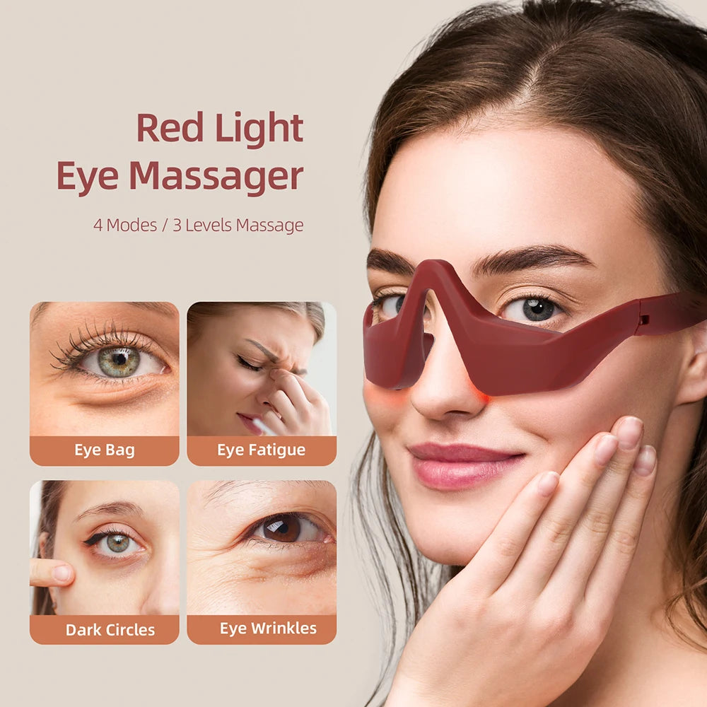 Foreverlily EMS 3D Eye Massager Under Eye Glasses Relieve Fatigue