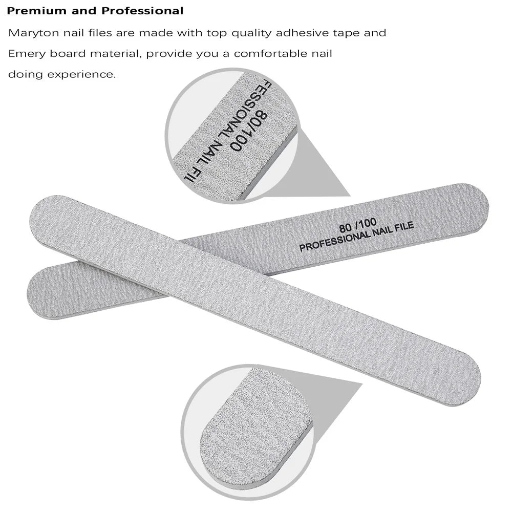 Maryton Nail Files and Emery Boards for Professional Manicure Care