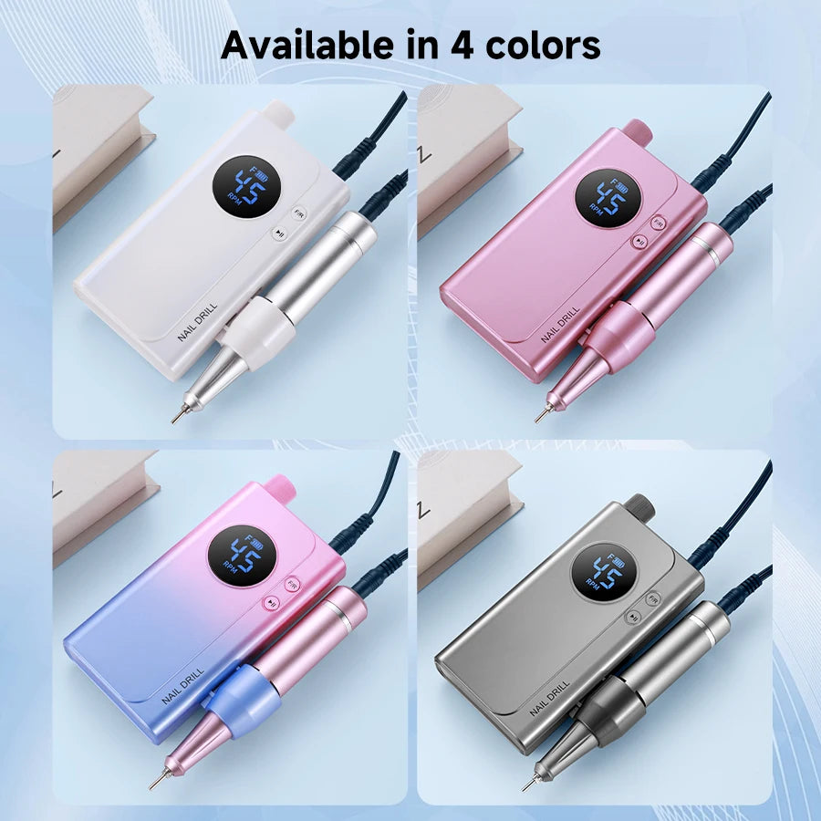 Cosprysmal Cordless Electric Nail Drill with Adjustable Speed for Manicures