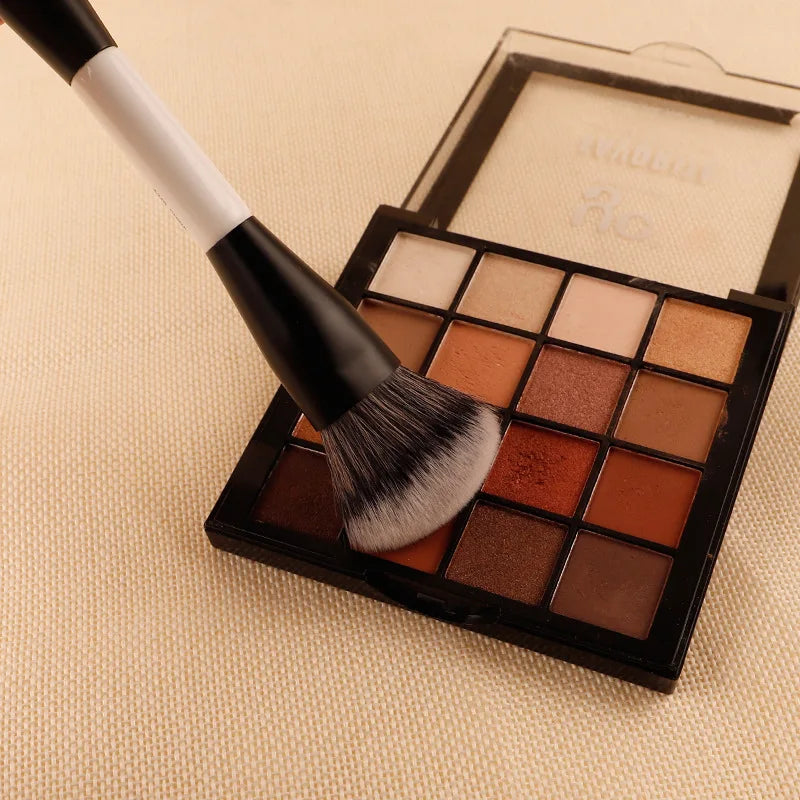 2 in 1 Dual Ended Foundation And Blush Makeup Brush Soft Fluffy Bristles Household Travel Cosmetic Accessory