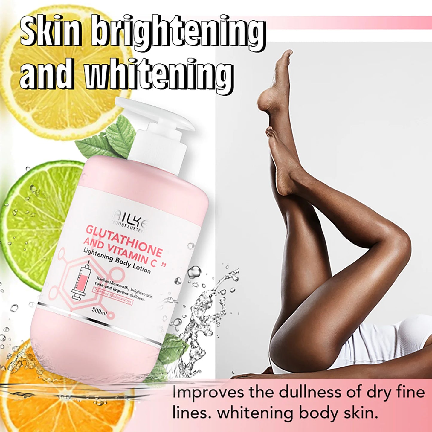AILKE Skin Whitening Set, With Glutathion, Vitamin C, Shea Butter, Remove Dark Spots, Melanin, Pigmentation, Freckles, Stains