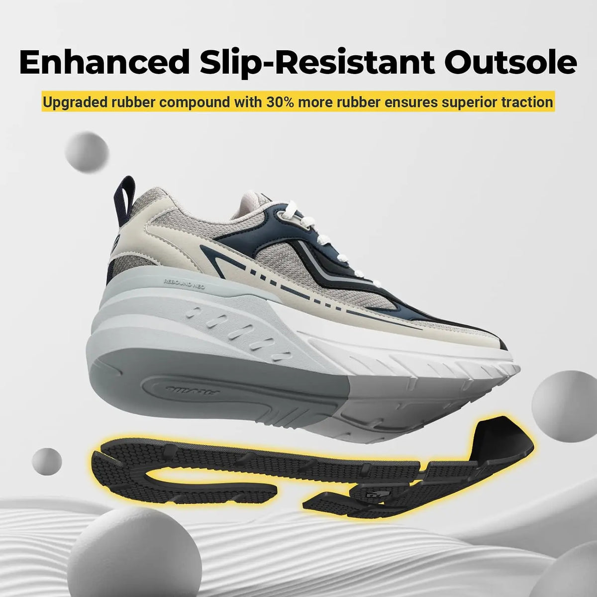 FitVille Men'S Wide Width Walking Sneakers, Stylish Athletic Shoes With Arch Support, Breathable Non-Slip Lightweight Cushioned Footwear For Gym Workout & Flat Feet