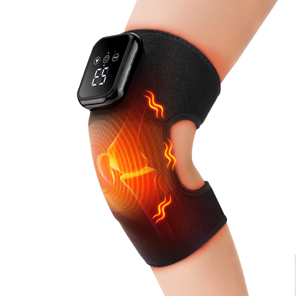 Afdeal Electric Heated Vibration Knee Massage Pad With Hot Compress