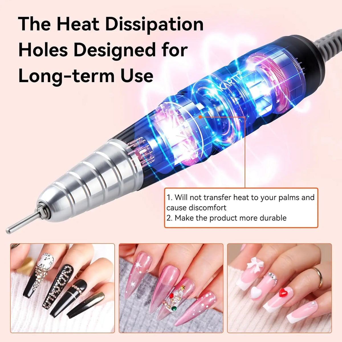 Makartt Professional Electric Nail Drill Handpiece Replacement for UP200