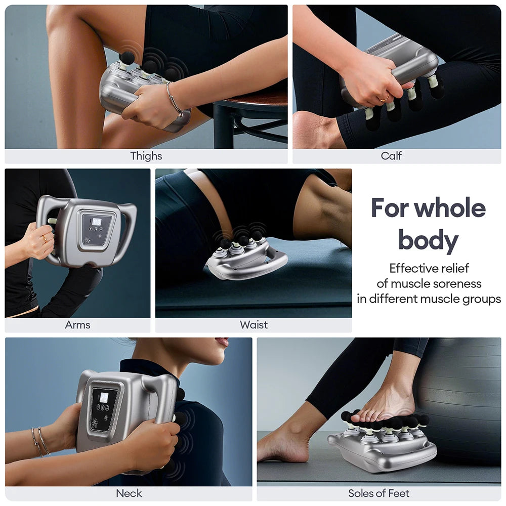 Foreverlily 24 Head Fascia Massage Gun With Adjustable Intensity