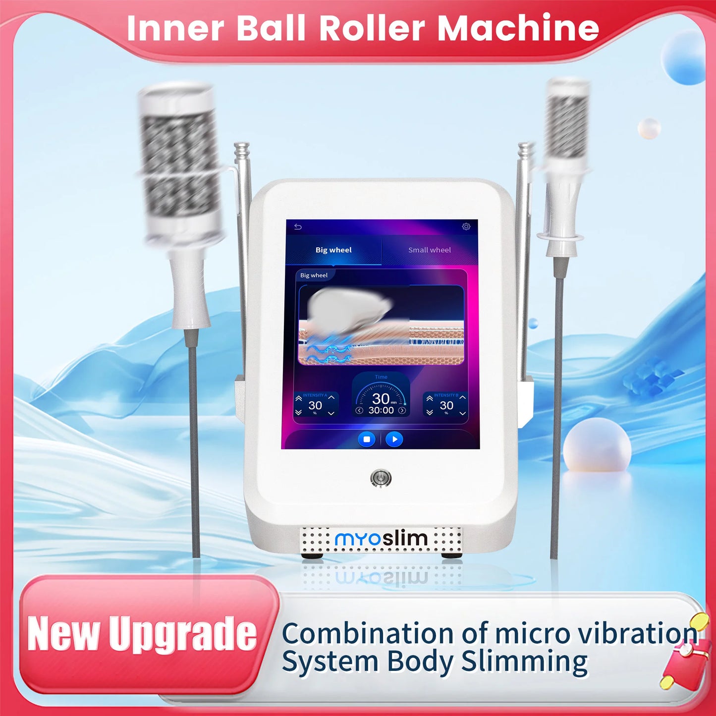 Professional EMS Inner Ball Roller Slimming Massager Machine 360 Rotating Cellulite Reduction Body Sculpting Skin Lifting