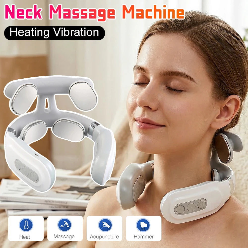Portable Four Head Electric Vibration Back Massager For Comfort