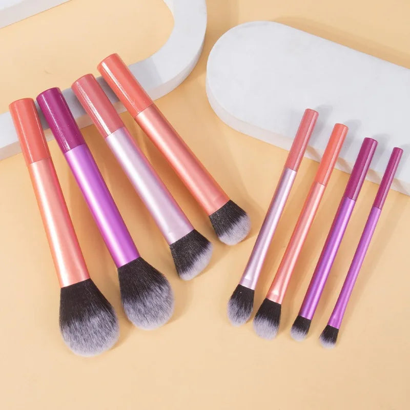 Synthetic Hair Makeup Brush Set for Foundation Blush and Eyeshadow