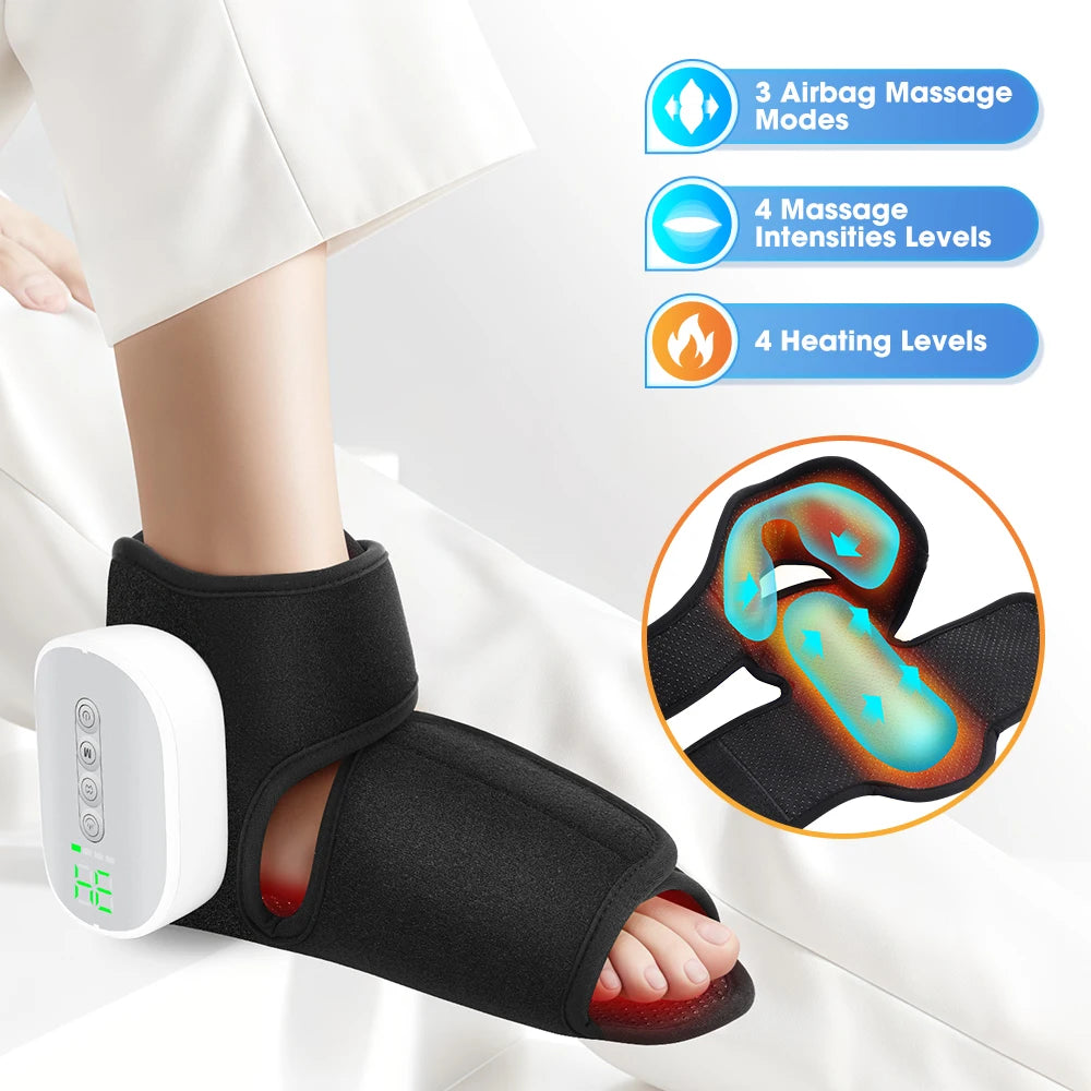Moajaza Wireless Foot And Ankle Massager With Heat Compression