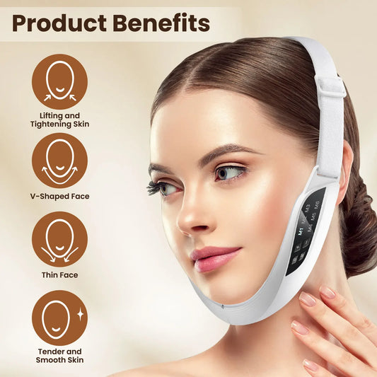 EMS Facial Massager Band for Microcurrent Face and Jawline Toning