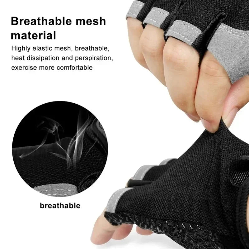 Breathable Anti-Slip Half Finger Gloves for Fitness Cycling Summer Gym Cycling Gloves for Men And Women Bicycle Riding Fishing