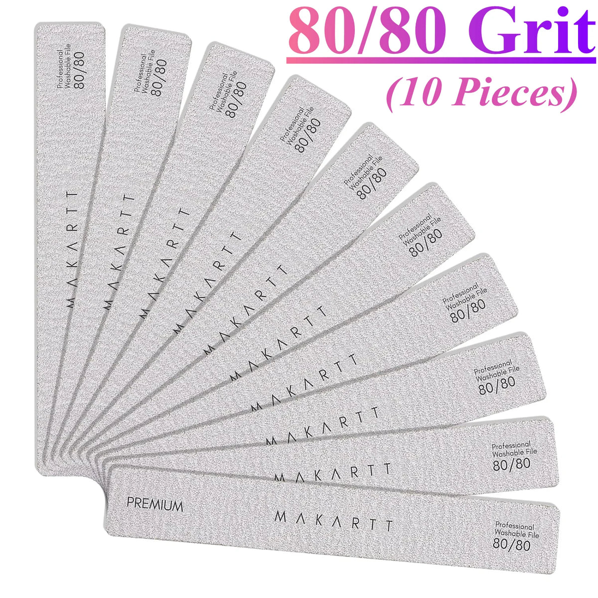 Makartt Double Sided Emery Files for Acrylic Nails and Extensions