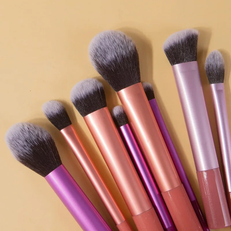 Synthetic Hair Makeup Brush Set for Foundation Blush and Eyeshadow