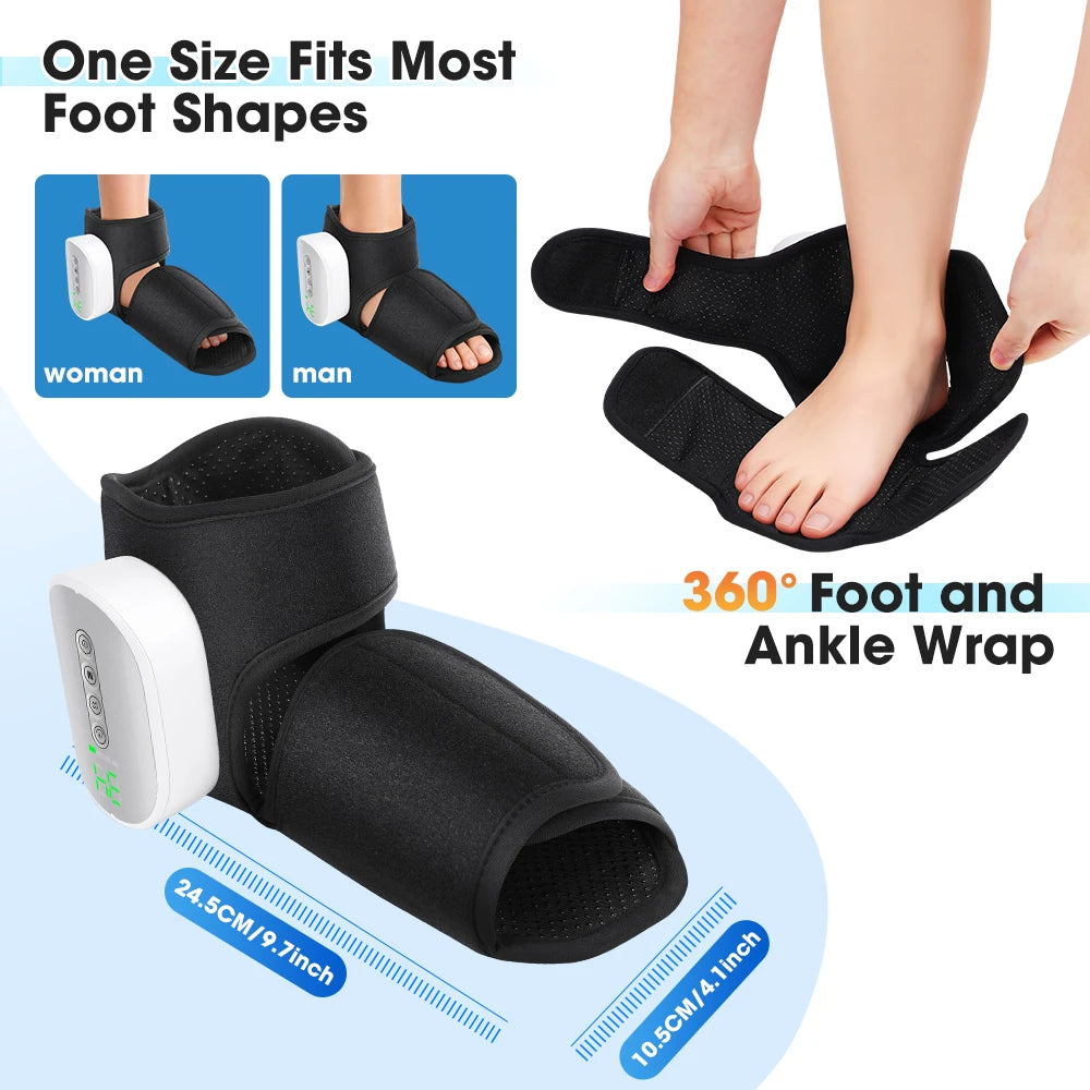 Moajaza Wireless Foot And Ankle Massager With Heat Compression