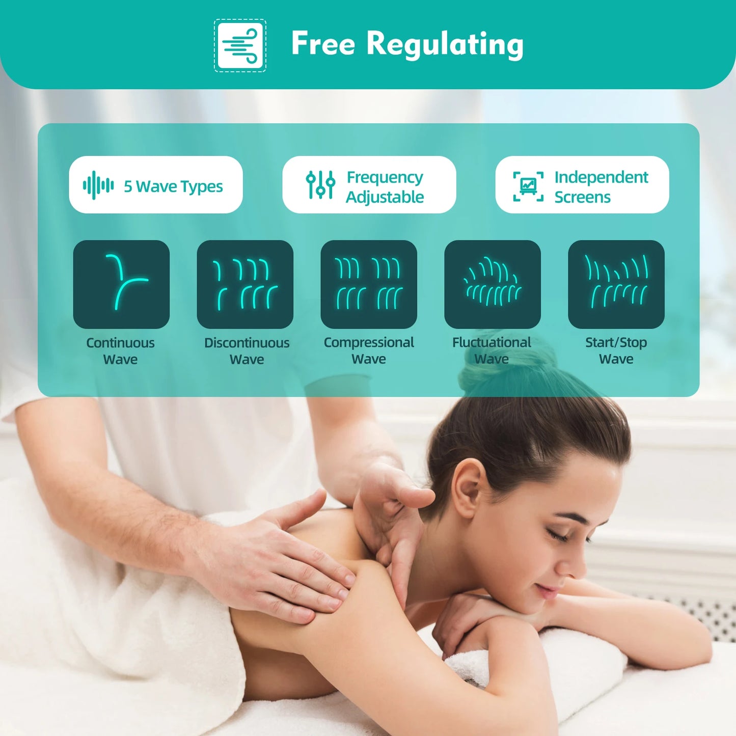KWD808-I Electric Impulse Acupuncture Therapy 6-Output Patch Massager