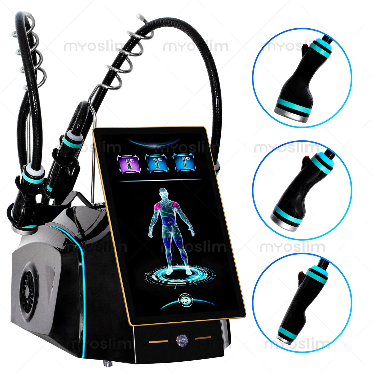 3‑in‑1 Non Invasive Ice Microwave Massage Slimming Machine Stretch Mark Removal Skin Tightening Fat Reduction Massage Device