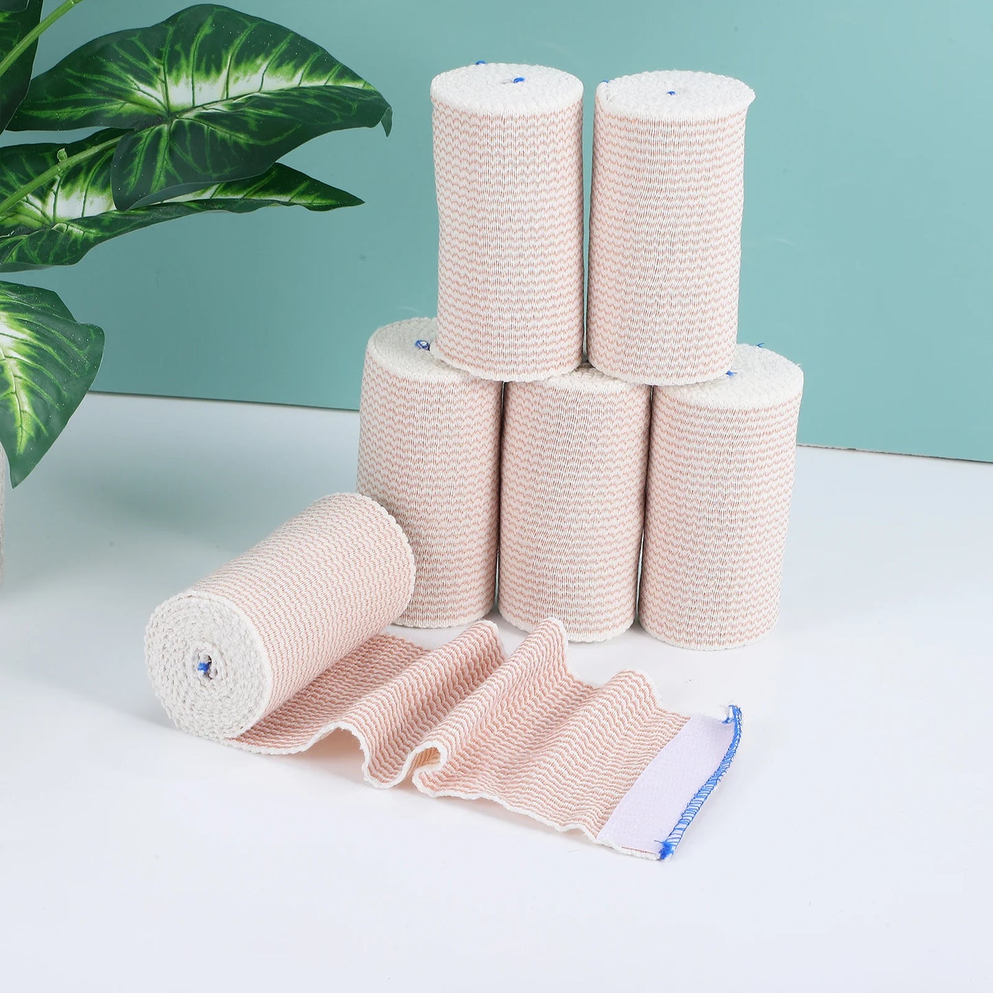 6 Rolls Elastic Bandage Sports Wraps Ace Wrap Stretch Bandage Wrap For Wrist Ankle Knee Legs Shoulder Feet