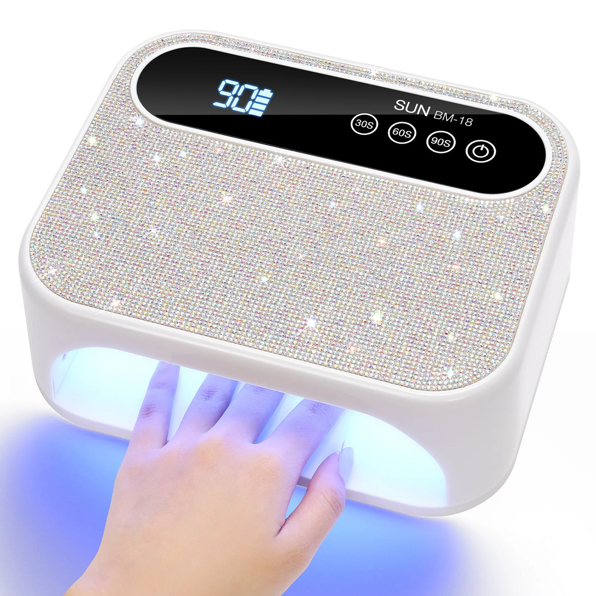 168W Rechargeable UV LED Nail Lamp Professional Dryer Cordless Gel Polish Drying Lamp For Manicure
