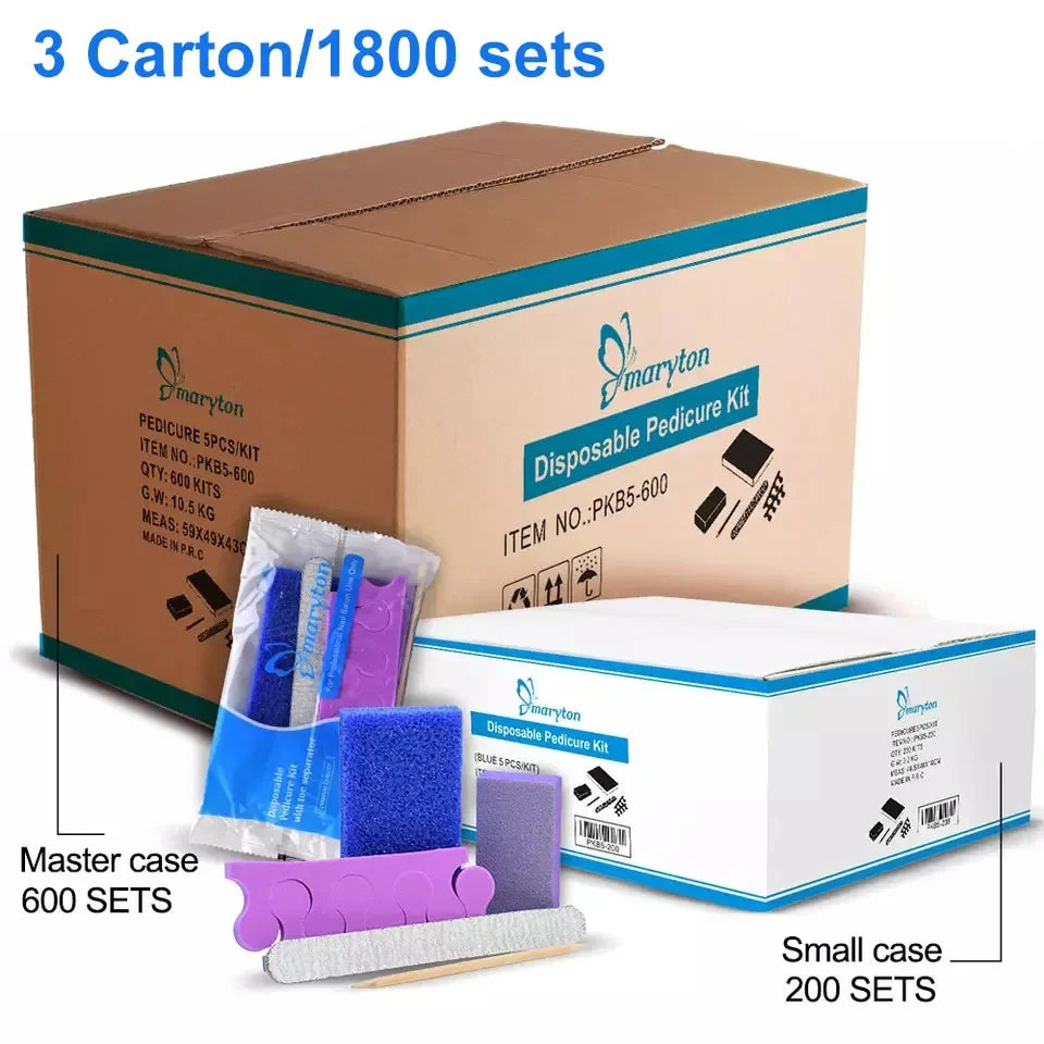 Maryton Disposable Pedicure Set With Nail File And Sanding Tools