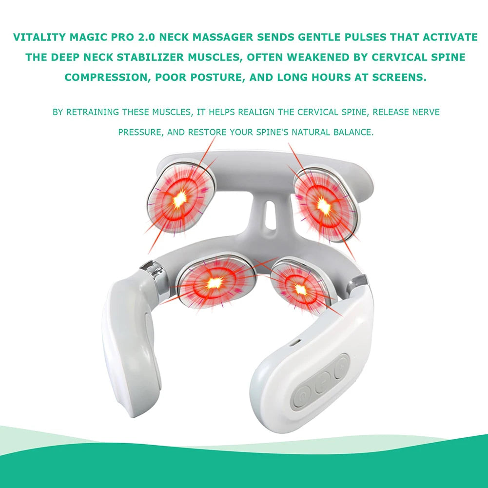 Portable Four Head Electric Vibration Back Massager For Comfort