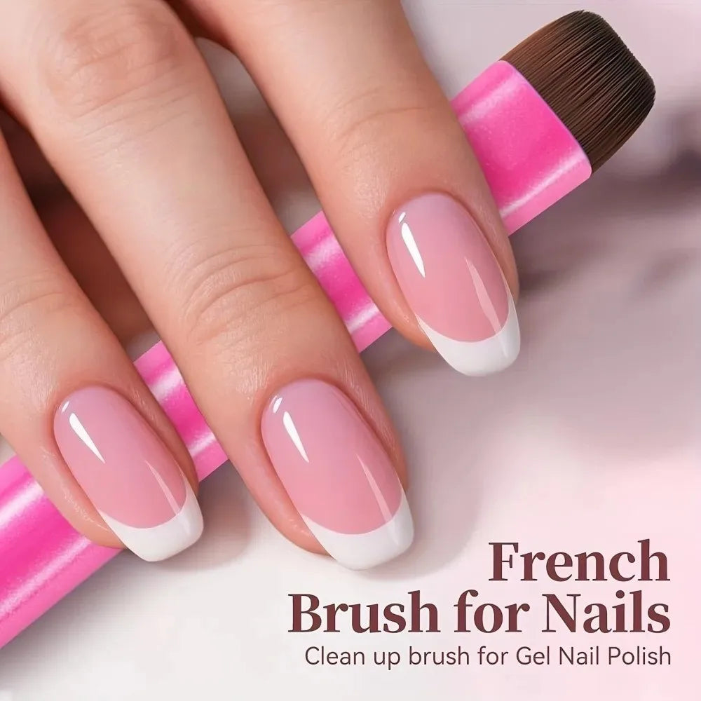Three In One Nail Brush for Gel and Acrylic Cleaning