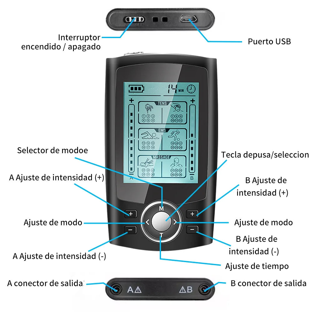 TENS Massager Electric Muscle Stimulator 36-Mode EMS Device