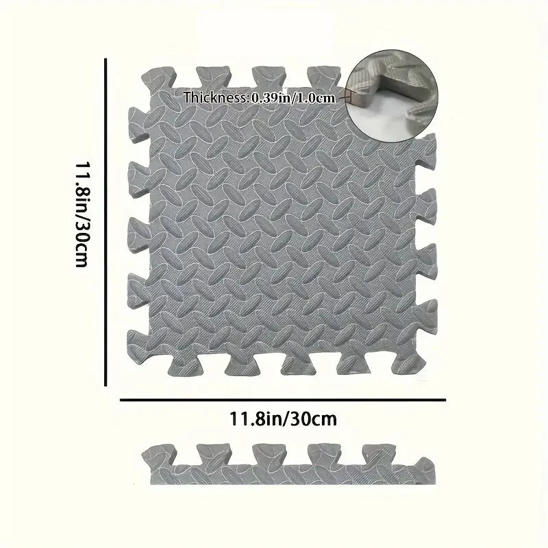 EVA Interlocking Foam Floor Tiles 30x30cm Non-Slip Gym Mat Puzzle Flooring for Home Workout Yoga Equipment Protection 4/16Pcs