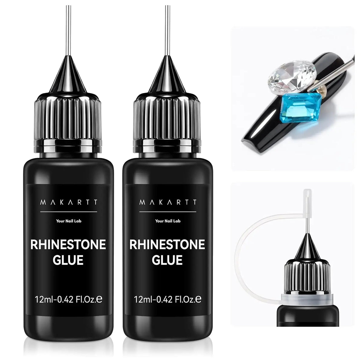 Makartt UV Cured Strong Hold Rhinestone Glue for Nail Gems
