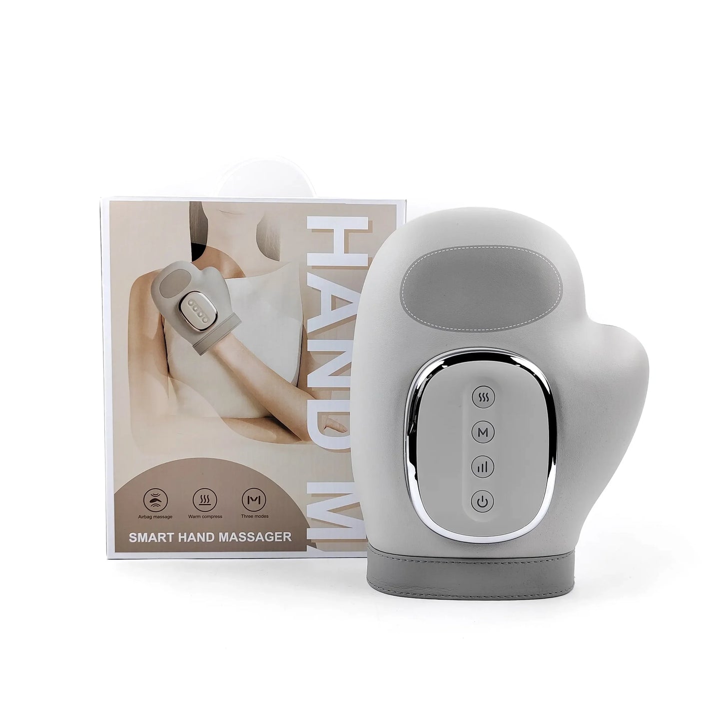 Hand Massager with Heat and Airbag Compression Carpal Tunnel Wrist Finger Kneading Massage Device Electric Vibration Gloves