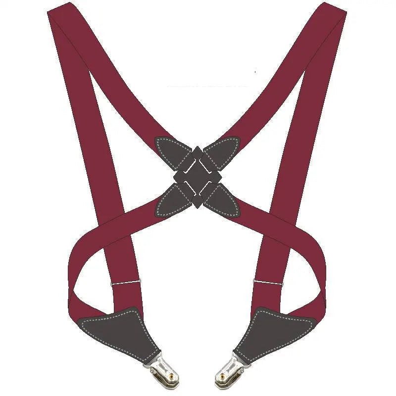 Mens Suspenders Fashion Side Clip Suspenders Durable Adjustable Elastic X Back Style Suspenders