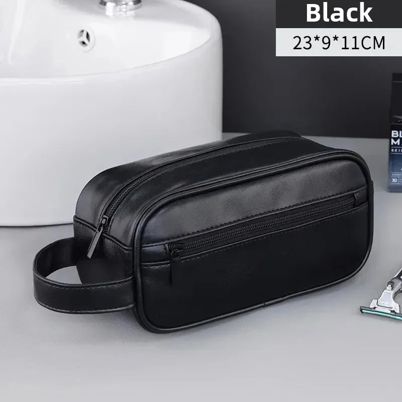 Multi Pockets PU Toiletry Bag for Women Men Travel Essentials Waterproof Hanging Cosmetic Organizer
